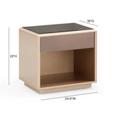 Martha Taupe Mirrored Nightstand Model: TOV-B54440